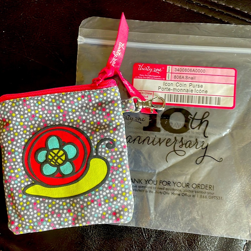 Thirty-One Collector Coin Purse, Snail